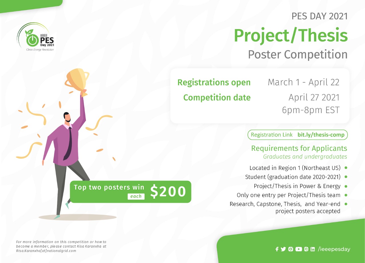 Thesis Poster Competition IEEE PES Day 2024